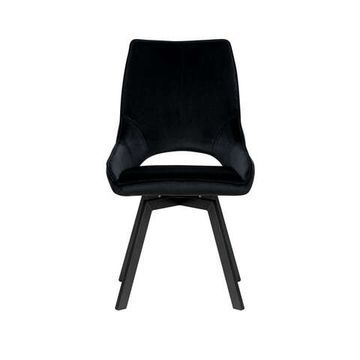 Стул Leset Галвес 360 (поворотный механизм) Опора Черная, велюр Черный (24)