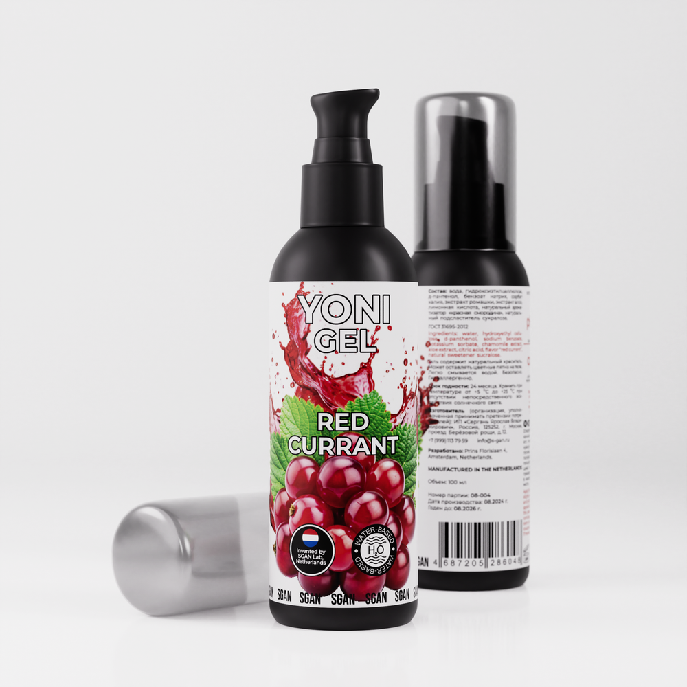 Лубрикант для орального секса SGAN YONI GEL со вкусом красной смородины, 100 мл
