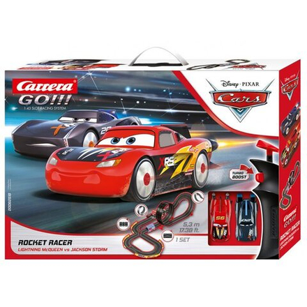 трек Carrera GO!!! 62518 - Disney Auta Cars - Тачки Disney Pixar - Молния Маккуин и Джексон Сторм, 5,3 м.