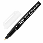 Маркер перманентный BRAUBERG WHITE EXTRA белый круглый наконечник 3 мм (12 штук в упаковке)