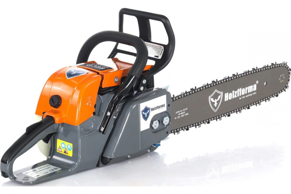 Бензопила G388 шина 50 см Holzfforma (72 см³., 4.9 л.с.(3.6 кВт), 20″(50 см), 3/8″, 1.6 мм., 72 звеньев)