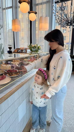 Кардиган с цветами детский