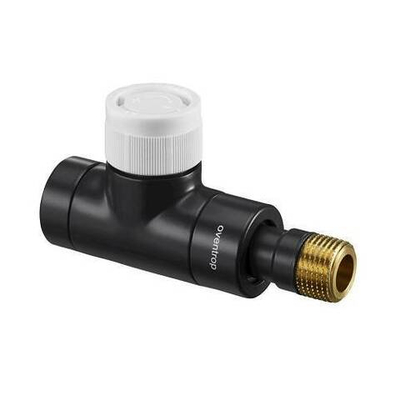 Клапан термостатический прямой Oventrop E - 1/2" (ВР/НР, PN10, Tmax 120°C, цвет антрацит)