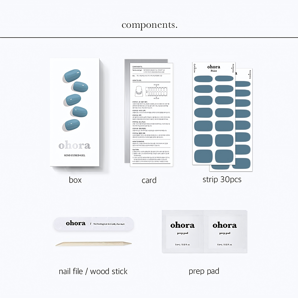 ohora Gel Nail Sticker N Washing Jean - Наклейки на ногти оттенок NB-035, 1 szt.