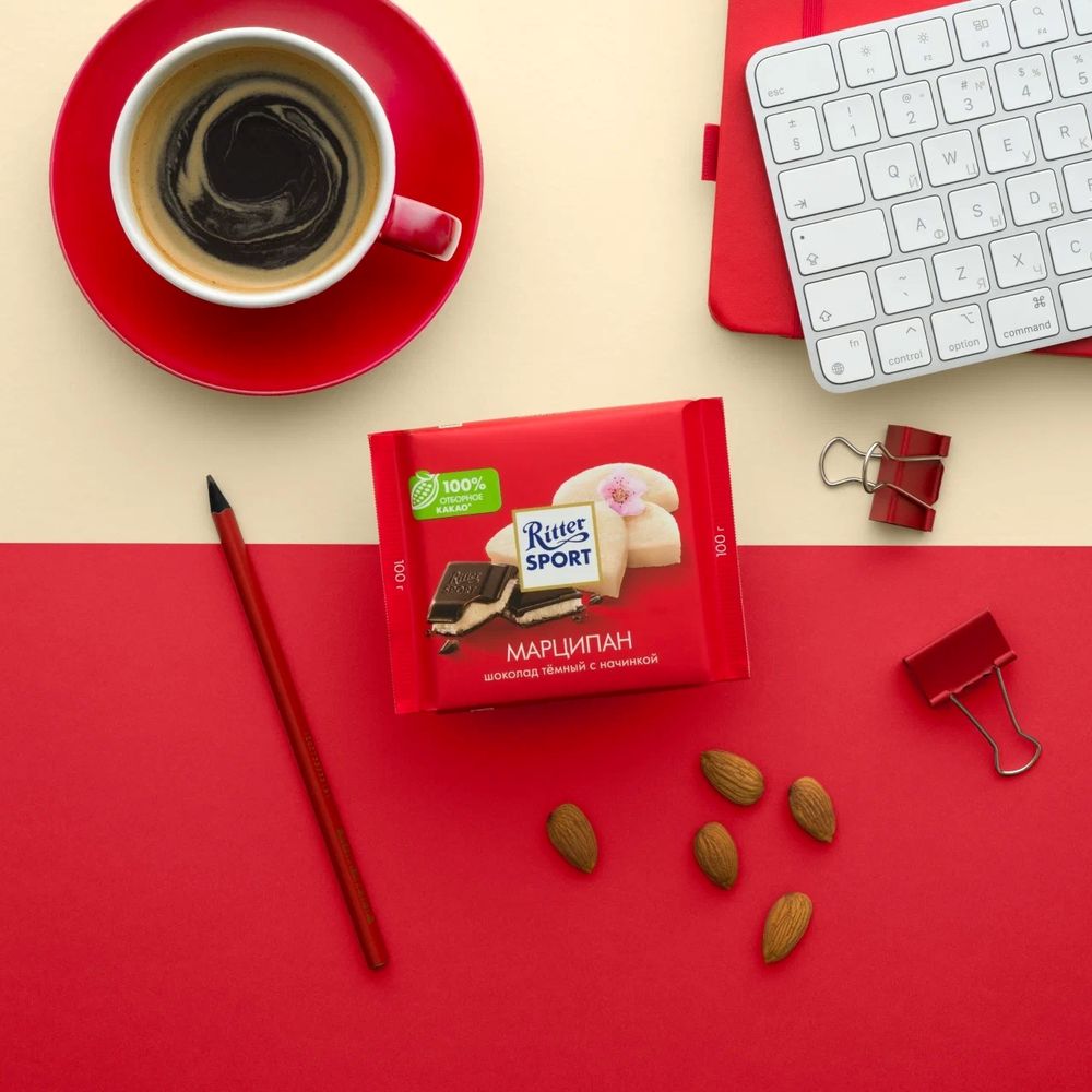 Шоколад Ritter Sport Extra Марципан темный 100 г