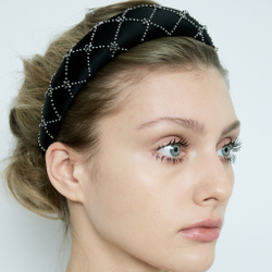 Ободок объемный с серебристой сеткой