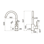 Кухонный смеситель Omoikiri Shinagawa-P-BL латунь/черный