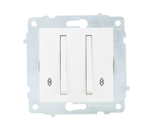 Выключатель 2-кл прох OVIVO 10А белый узкая клавиша 610-000201-211