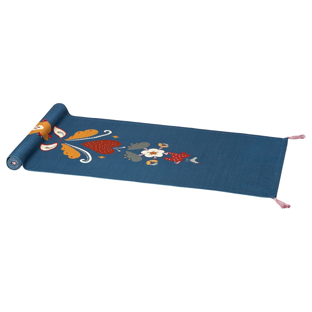 IKEA SLÄTTIKA  (ИКЕА СЛÄТТИКА)  -  Настольная скатерть, синий/красный, 35x130 см