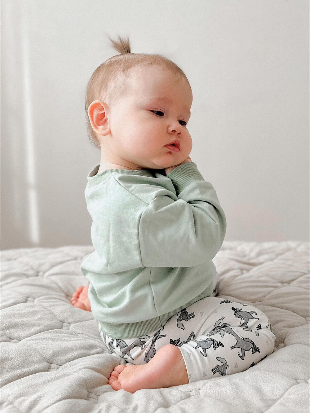 Комплект Mjölk Свитшот Magic Mint/Легинсы Circus