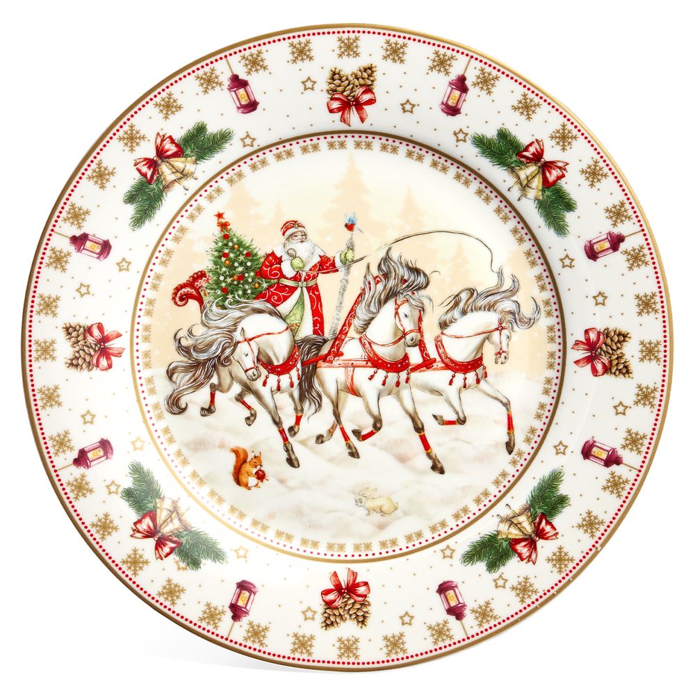 ТАРЕЛКА ЗАКУСОЧНАЯ LEFARD "ТРОЙКА" 20,5 СМ (КОР=18ШТ.)