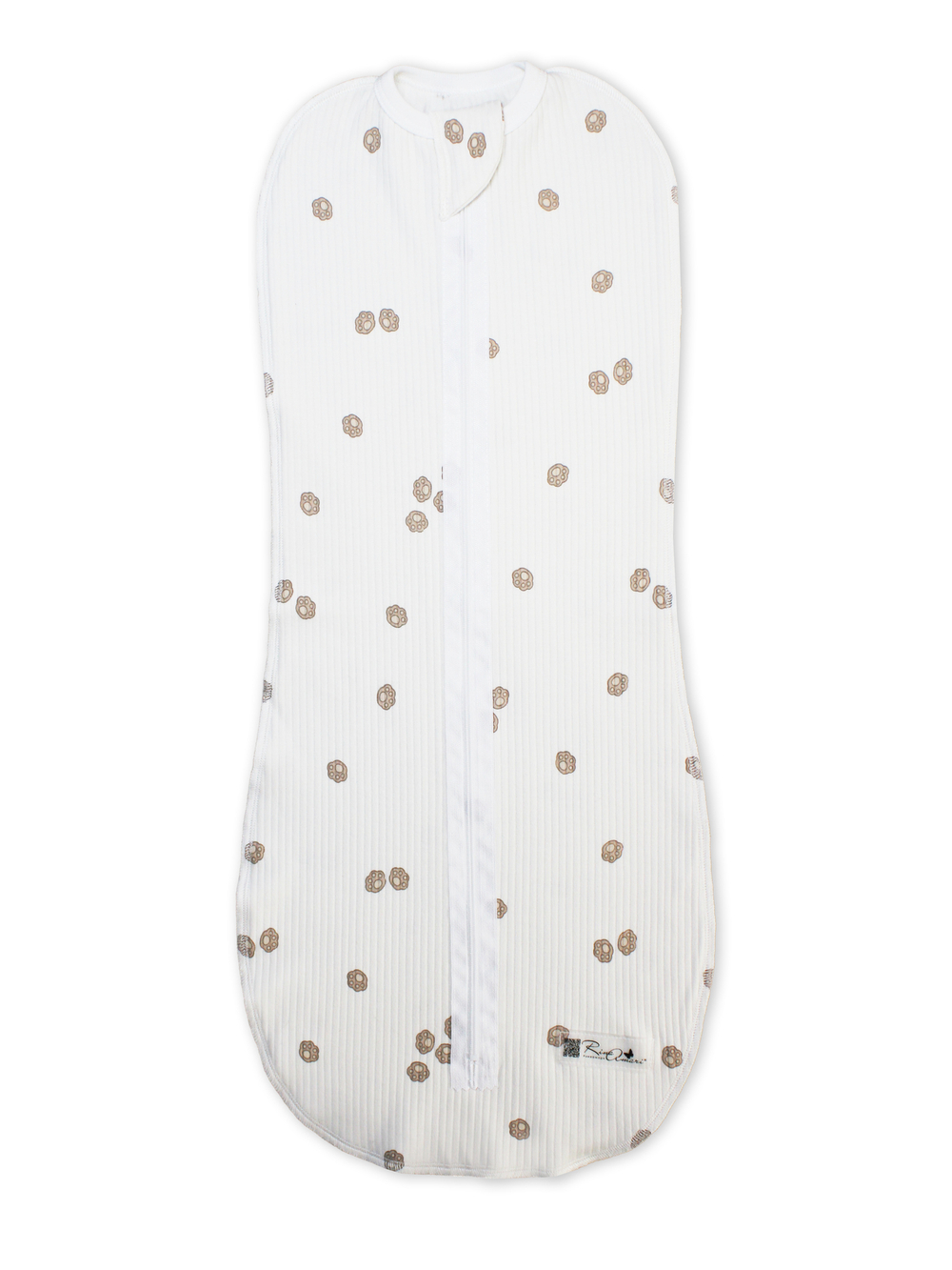 Пеленальный кокон Лапки Рубчик Экрю RinaAmari