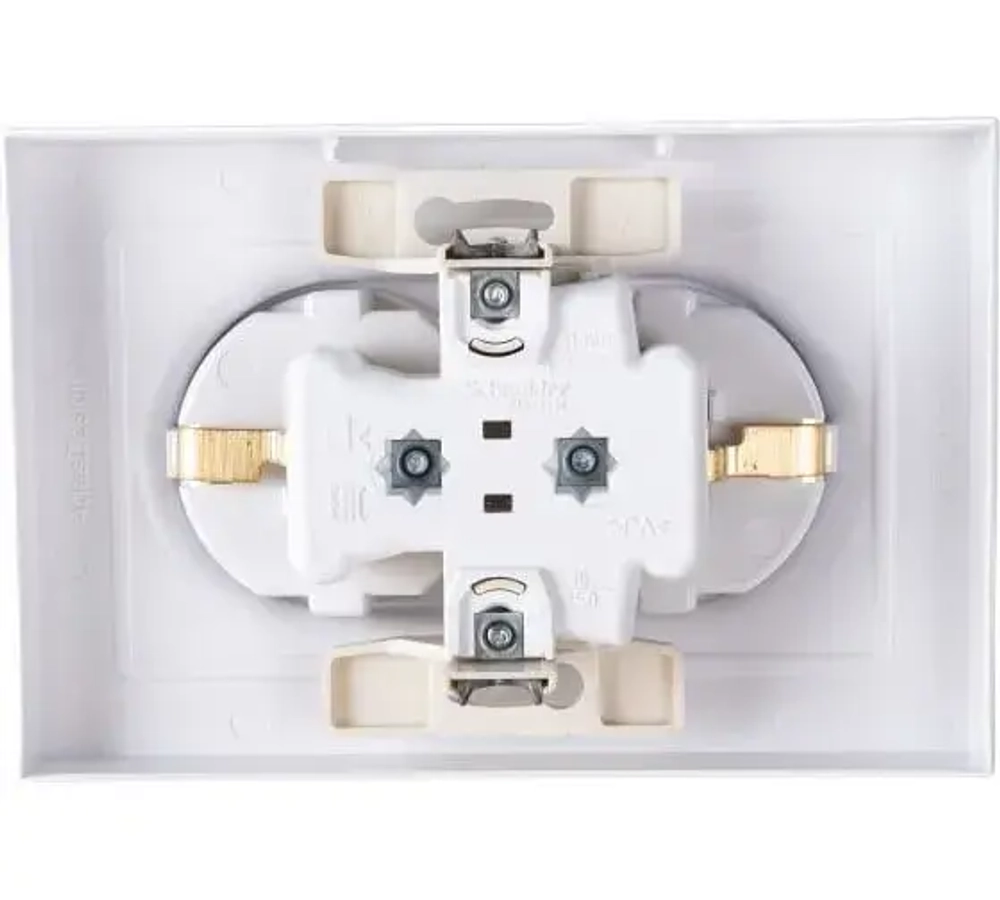 Розетка двойная с заземлением Белый AtlasDesign Schneider Electric