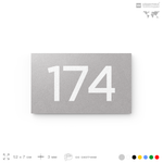 Номер на дверь 174, табличка на дверь для офиса, квартиры, кабинета, аудитории, склада, серый 120х70 мм, Айдентика Технолоджи
