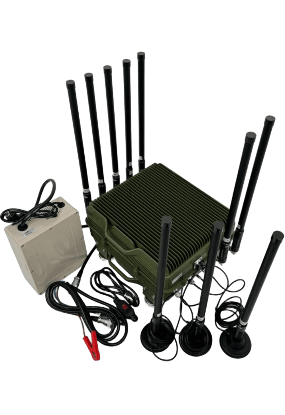 РЭБ ГЕРАНЬ 10 подавитель дронов FPV автомобильный мощность 500Вт, 10 каналов 400-5900 MHz