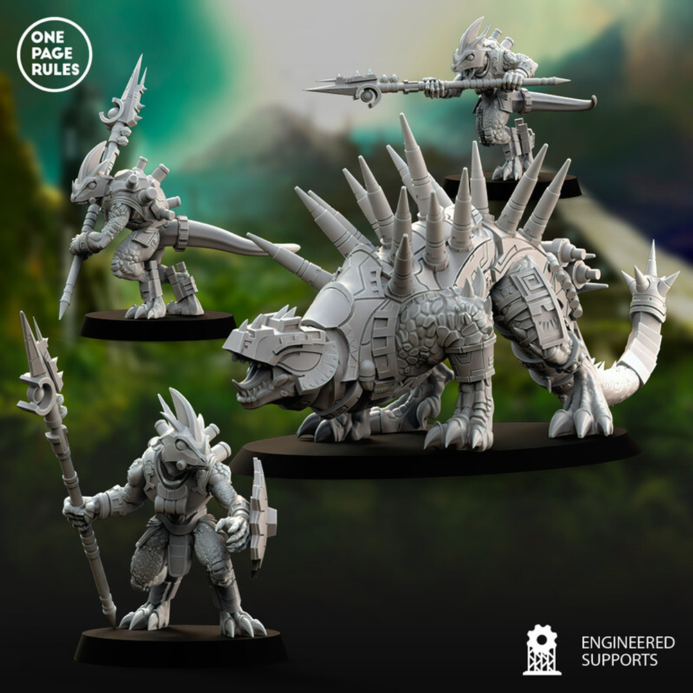 Grand Alliance Order Seraphon Saurus Guard 1 шт. миниатюра для dnd, днд, pathfinder, фентези, Настольная игра, НРИ, Варгейм, РПГ
