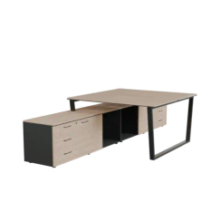 Бенч-система на опорной тумбе на V-каркасе левая 2 PREGO OFFICE 1600*3200/1435*750 ПОБСОТ-16.14ВЛ