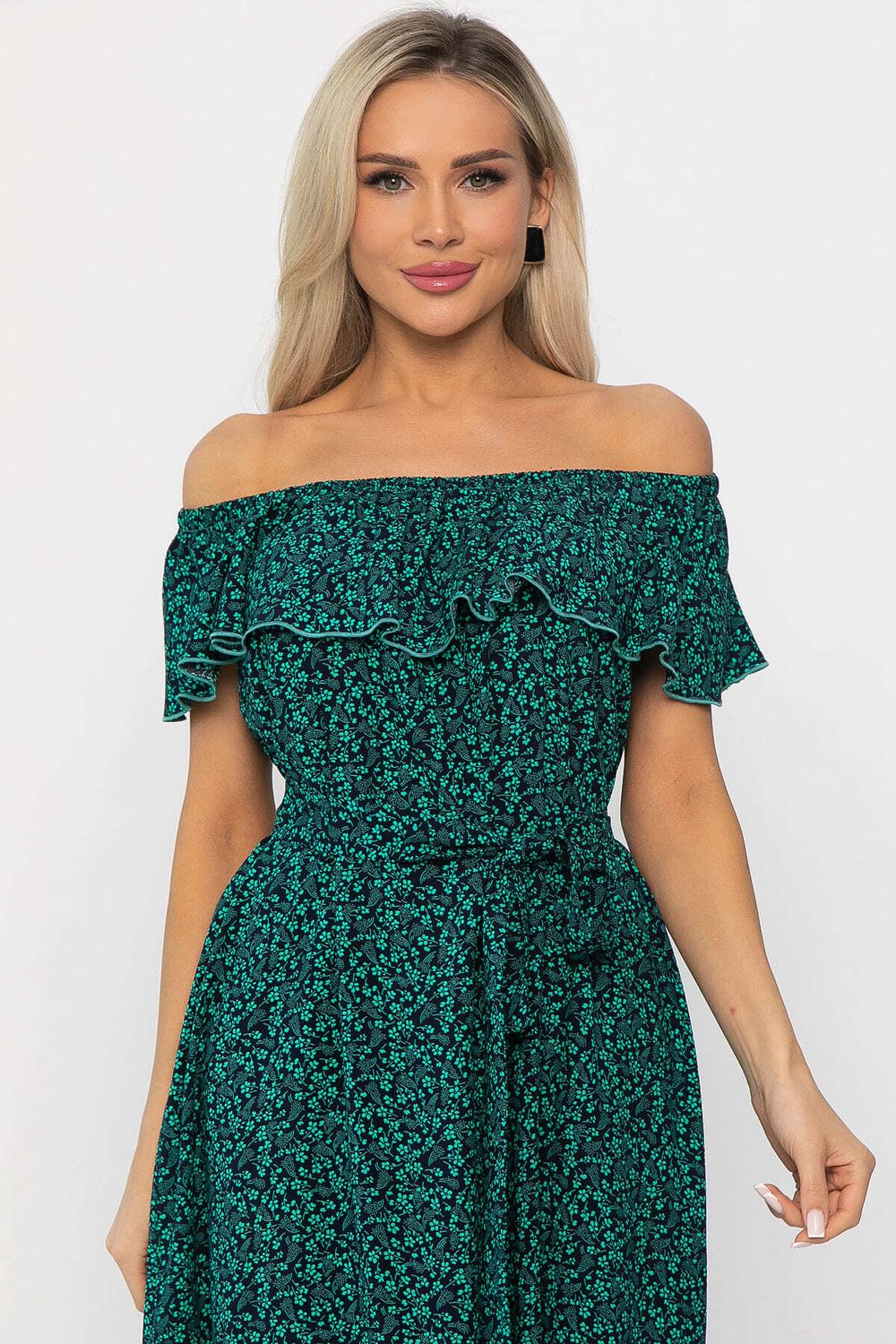 Платье Элинор макси (зеленое) П13759-12М LT Collection