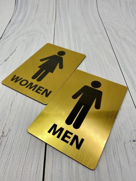 Комплект табличек для туалета WC - 04