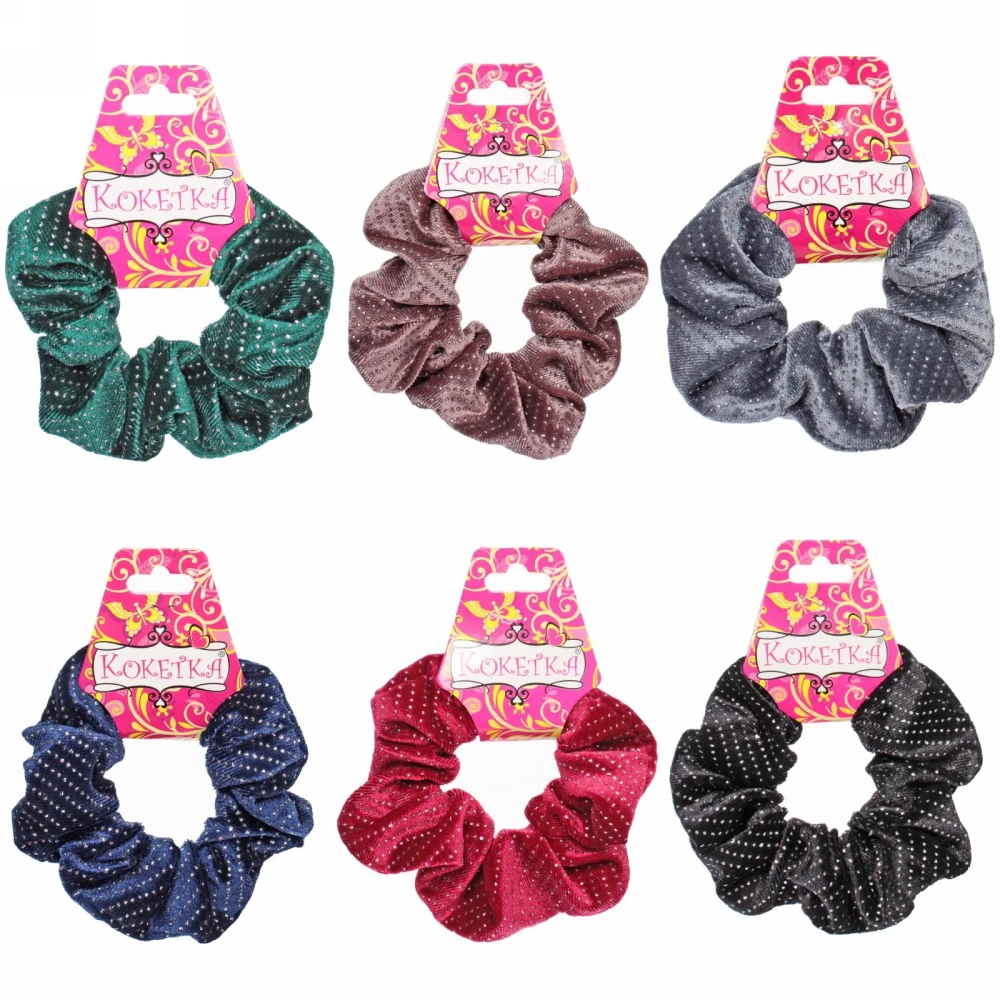 Резинка для волос 1шт «Нair style - Vanessa», микс 6 цветов, d-10,5см●