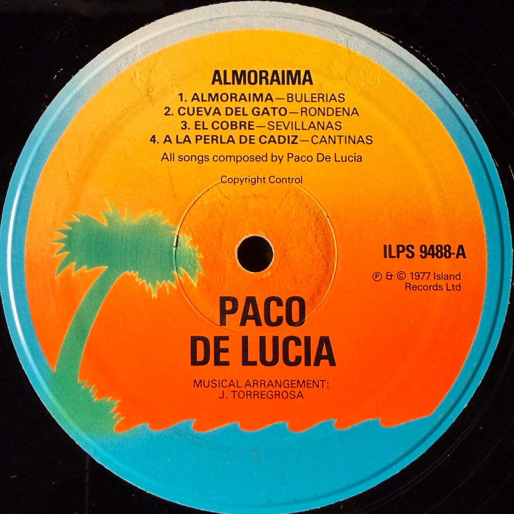 Paco De Lucía ‎– Almoraima (Англия 1977г.)