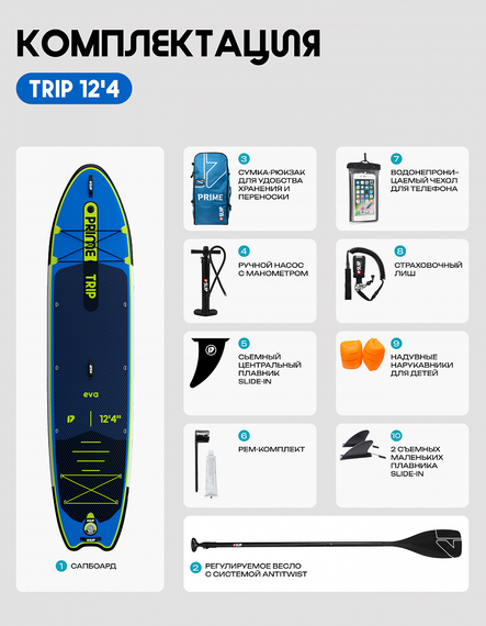 25 SUP PRIME 12&#39;4*33&quot;*6&quot; TRIP blue
