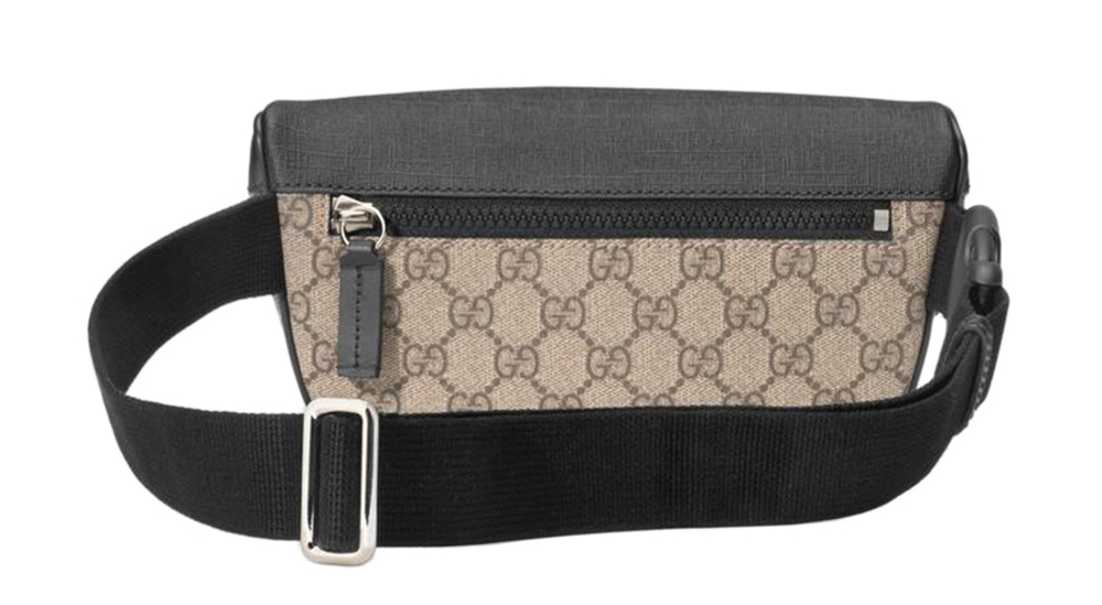 GUCCI Canvas One Shoulder Crossbody Sling Bag, Fanny Pack Unisex Ebony/Black