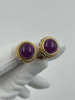 Клипсы с фиолетовыми кабошонами Givenchy