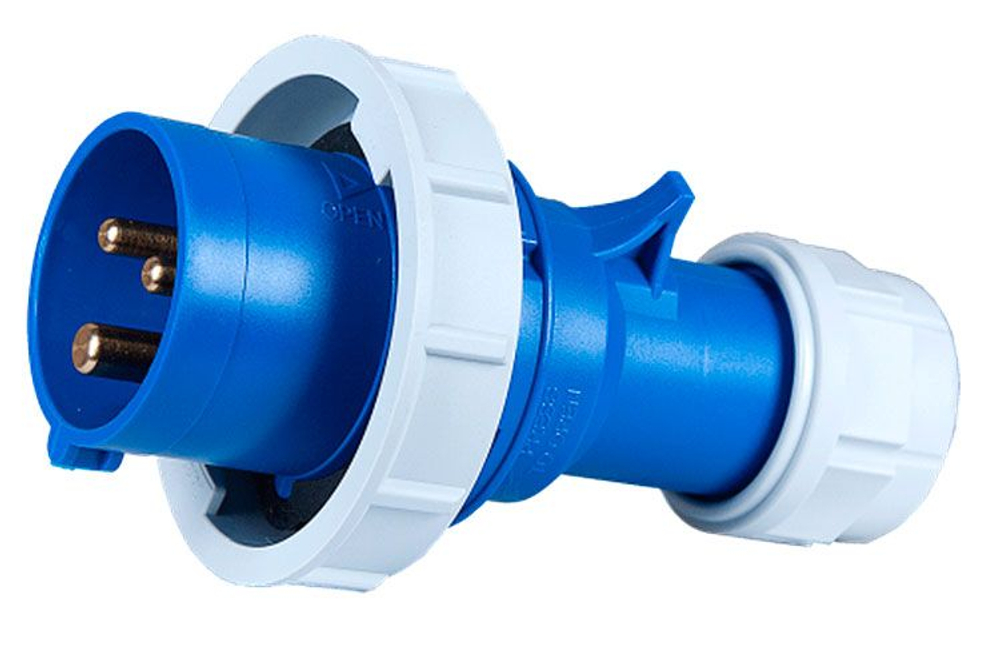 Вилка для судна с водонепроницаемым резьбовым фланцем, монтаж на кабель (10260043)