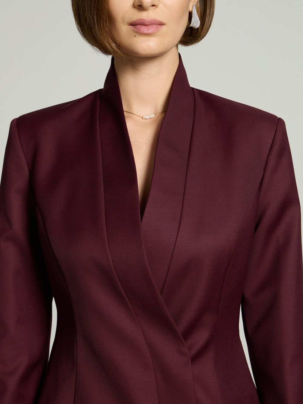 Жакет Каролина Бордо шерсть