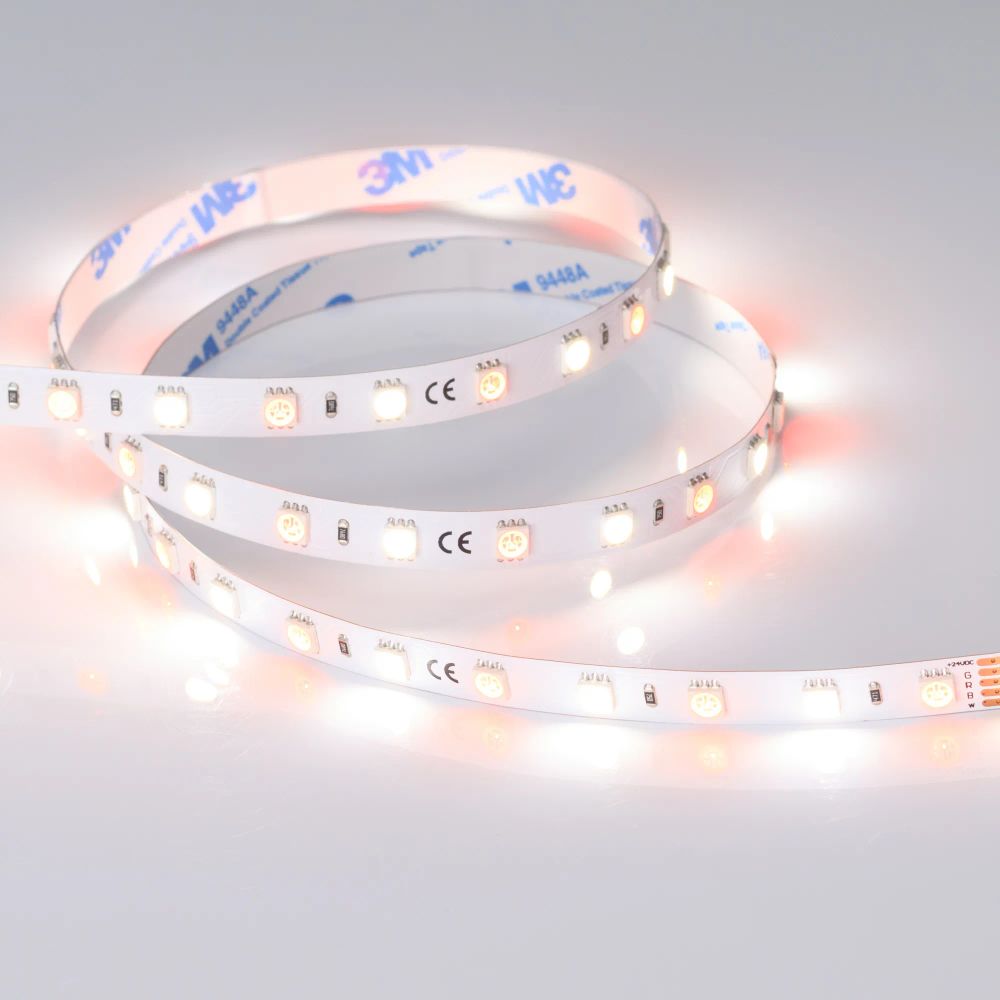 Светодиодная лента RT-B60-10mm 24V RGBW-Day (14.4 W/m, IP20, 5060, 5m) (Arlight, Открытый) 018326(2)