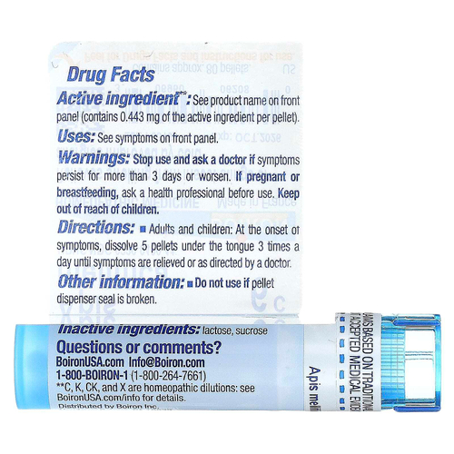 Boiron, Apis Mellifica, 6C, прибл. 80 гранул