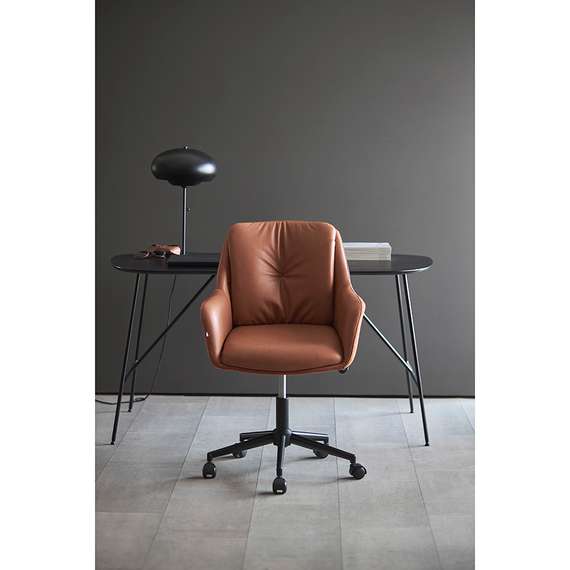 Офисное кресло Allar, экокожа, рогожка, коричневый