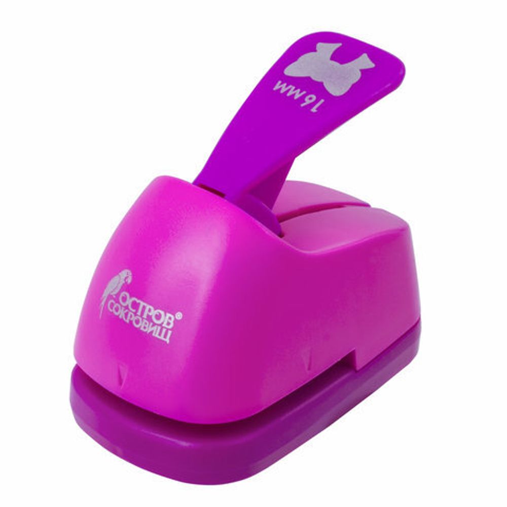 Дырокол фигурный "Бантик", диаметр вырезной фигуры 16 мм, ОСТРОВ СОКРОВИЩ, 227150