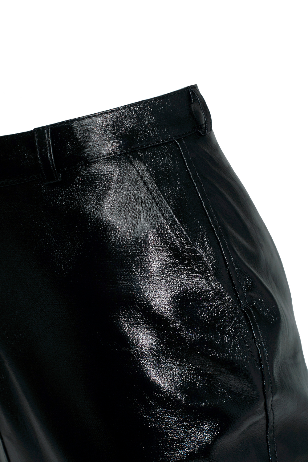 «Glow» Юбка мини из лакированной кожи