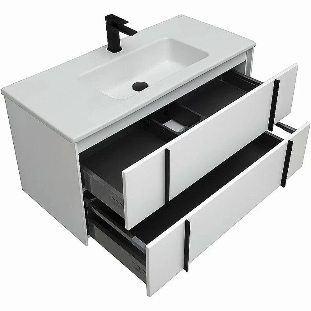Тумба с раковиной Allen Brau Reality 100 1.32007.WM белый матовый