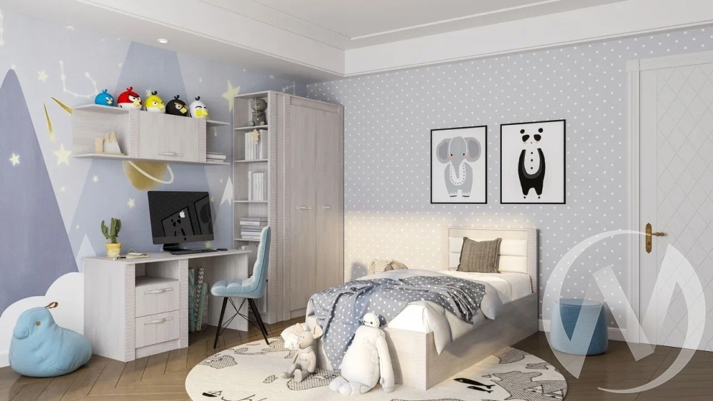 Детская "Монако" (ясень белый/F12) Комплектация 3