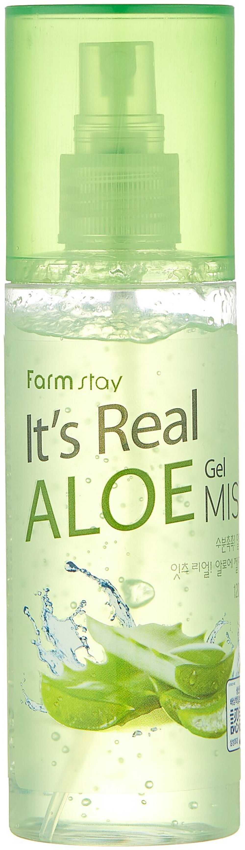 Farmstay Мист для лица с экстрактом алоэ It's Real Aloe Gel 120 мл 150 г 1 шт. флакон с дозатором