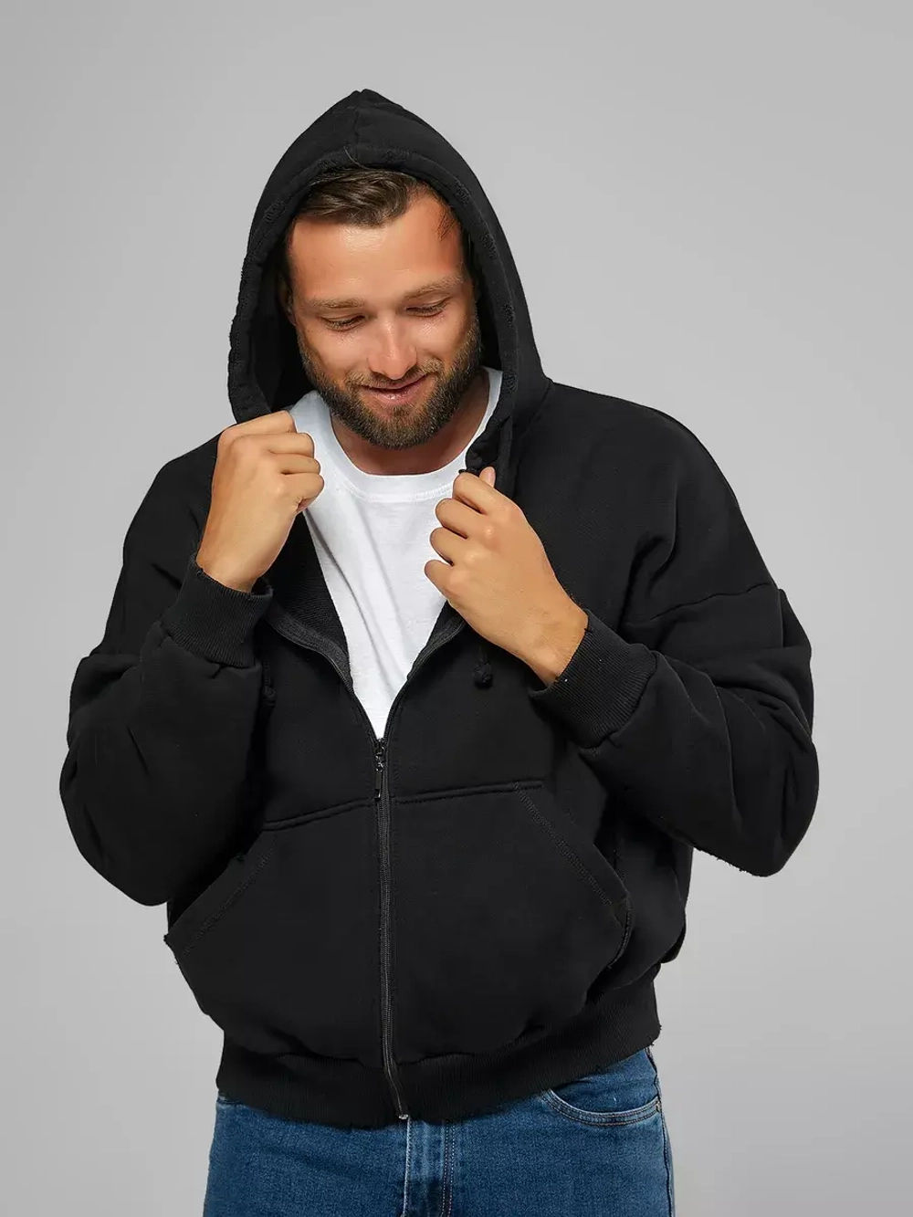 Толстовка c потертым эффектом