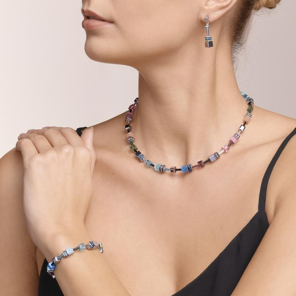 Колье Coeur de Lion Multicolor Vintage 2840/10-1544 цвет зеленый, розовый, голубой