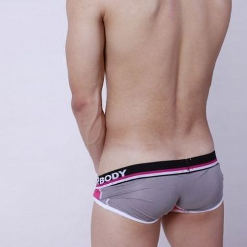 Мужские трусы хипсы серо-розовые Superbody Modal Grey Pink Boxer