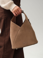 Замшевая сумка Rebecca DBR 31370 серо-коричневый