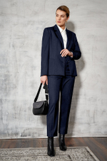 1776 Жакет женский (синий жаккард)