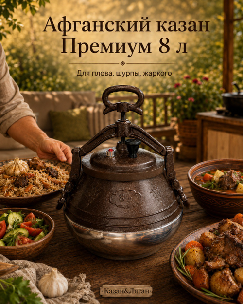 Афганский казан 8л двухцветный Премиум MG