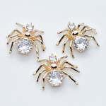 Подвеска Паук, цвет золото, фианиты, размер 13*15 мм, цена за 1 шт