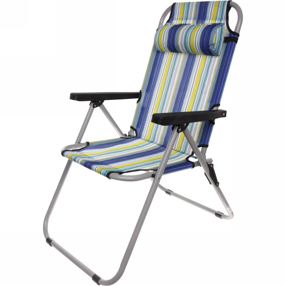 Стул 93*54*64см «Венеция» складной, с подголовником,2 положения ДоброСад