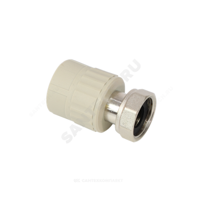 Муфта PP-R комбинированная серая Дн 20х3/4" с накидной гайкой VALFEX 10139120Г