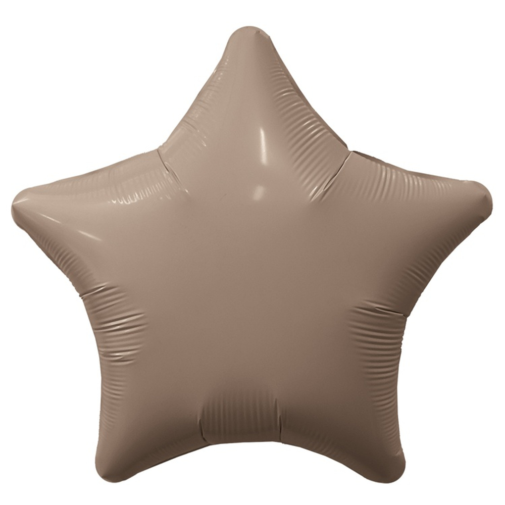 Шар фольгированный Звезда 45 см (Бежевый)