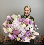 Букет цветов «Фиолетовая пудра»