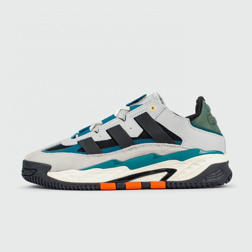 кроссовки Adidas Niteball Grey Black / Green